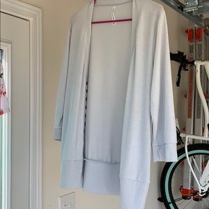 Gray button up cardigan